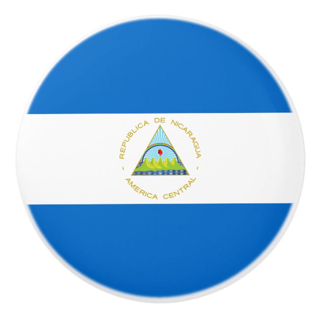 Pomo De Cerámica Bandera de Nicaragua (Anverso)