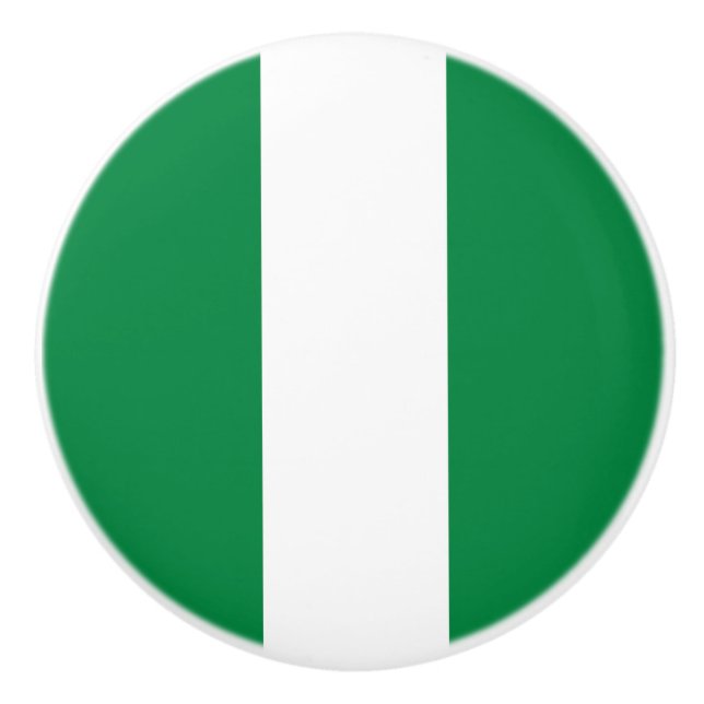 Pomo De Cerámica Bandera de Nigeria (Anverso)