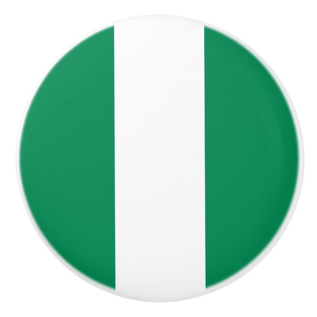 Pomo De Cerámica Bandera de Nigeria (Anverso)