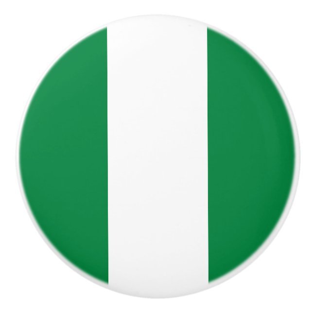 Pomo De Cerámica Bandera de Nigeria (Anverso)