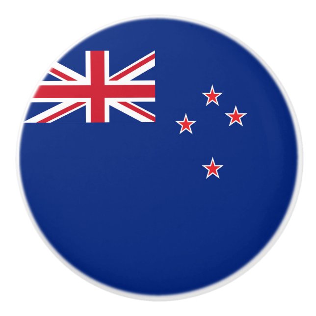 Pomo De Cerámica Bandera de Nueva Zelanda (Anverso)