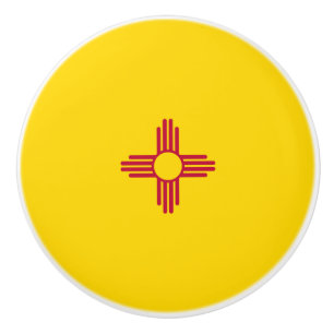 Pomo De Cerámica Bandera de Nuevo México (Estado de los Estados Uni