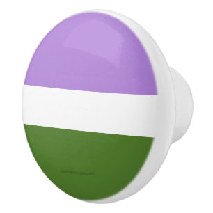 Pomo De Cerámica Bandera de orgullo genderqueer de SlipperyJoe lava