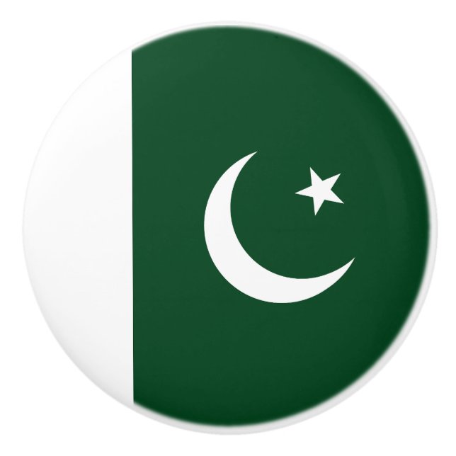 Pomo De Cerámica Bandera de Pakistán (Anverso)