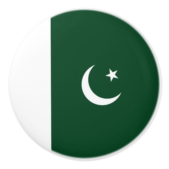 Pomo De Cerámica Bandera de Pakistán (Anverso)