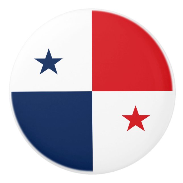 Pomo De Cerámica Bandera de Panamá (Anverso)
