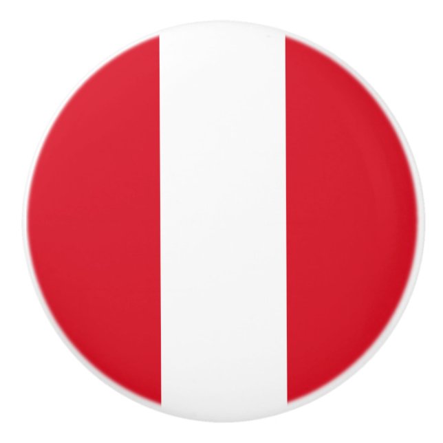 Pomo De Cerámica Bandera de Perú (Anverso)