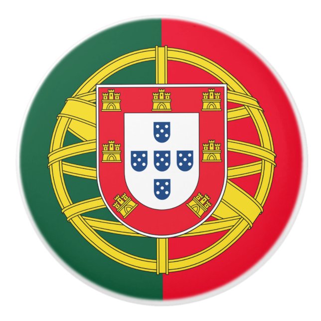 Pomo De Cerámica Bandera de Portugal (Anverso)