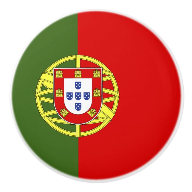 Pomo De Cerámica Bandera de Portugal (Anverso)