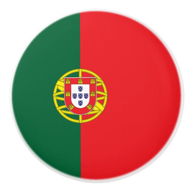 Pomo De Cerámica Bandera de Portugal (Anverso)
