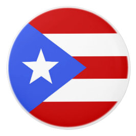 Pomo De Cerámica Bandera de Puerto Rico