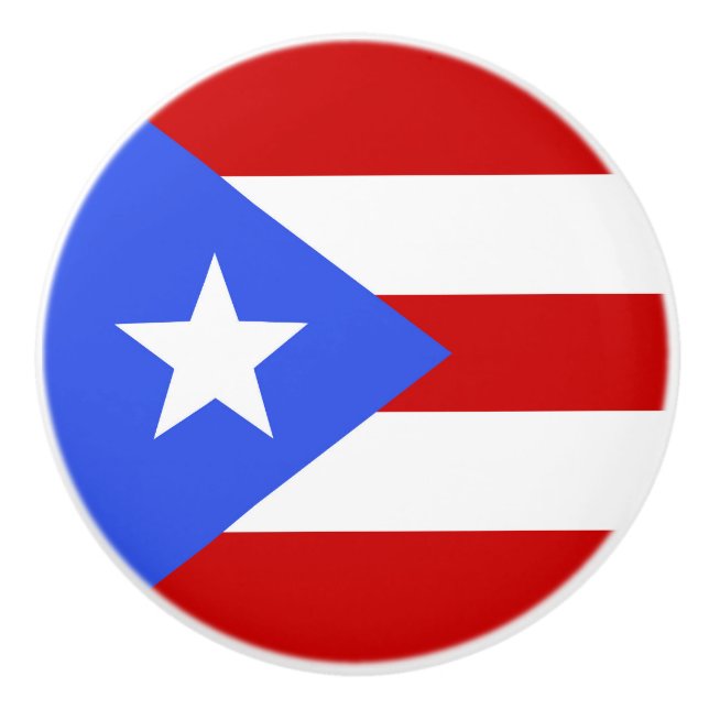 Pomo De Cerámica Bandera de Puerto Rico (Anverso)