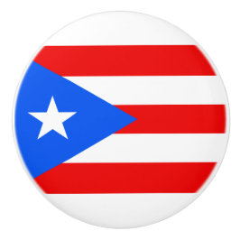 Pomo De Cerámica Bandera de Puerto Rico