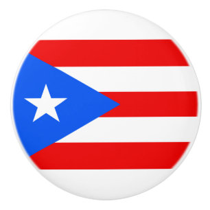 Pomo De Cerámica Bandera de Puerto Rico