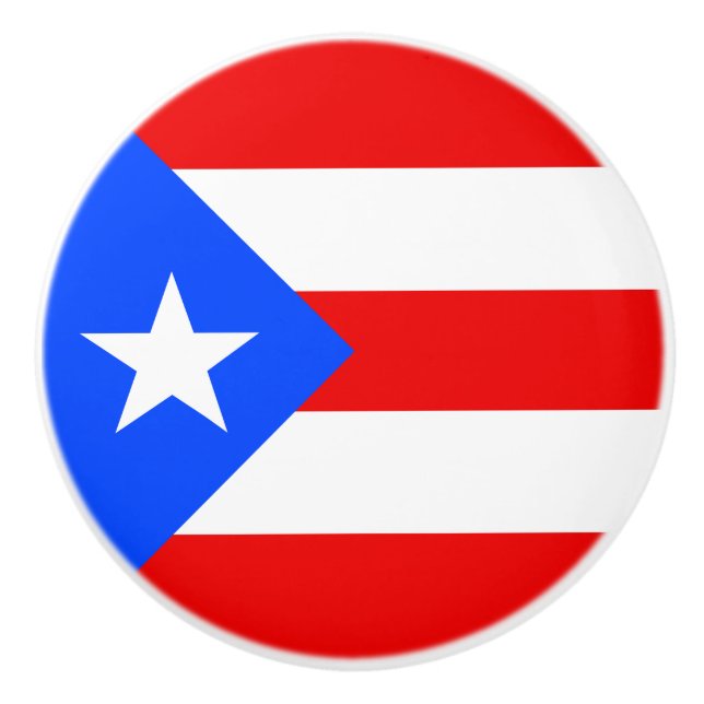Pomo De Cerámica Bandera de Puerto Rico (Anverso)