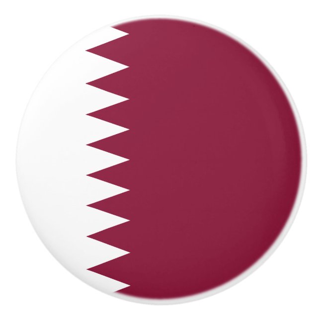 Pomo De Cerámica Bandera de Qatar (Anverso)
