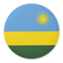Pomo De Cerámica Bandera de Ruanda
