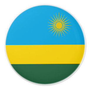 Pomo De Cerámica Bandera de Ruanda