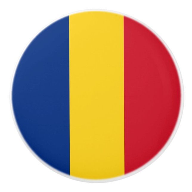 Pomo De Cerámica Bandera de Rumania (Anverso)