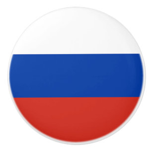 Pomo De Cerámica Bandera de Rusia
