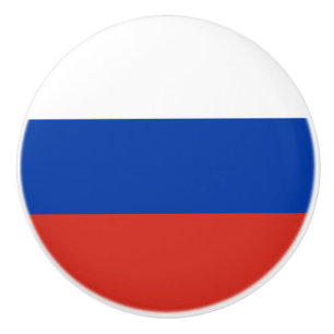 Pomo De Cerámica Bandera de Rusia