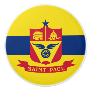 Pomo De Cerámica Bandera de Saint Paul (Minnesota)