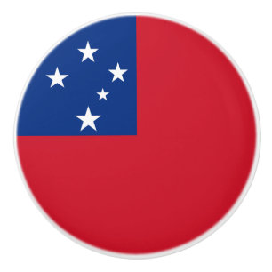 Pomo De Cerámica Bandera de Samoa