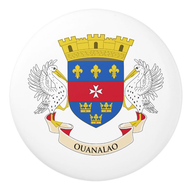 Pomo De Cerámica Bandera de San Bartolomé (Anverso)