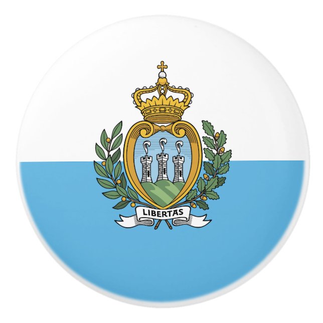 Pomo De Cerámica Bandera de San Marino (Anverso)