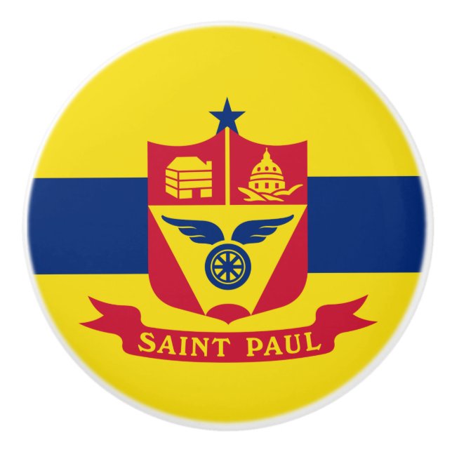 Pomo De Cerámica Bandera de San Pablo (Minnesota) (Anverso)