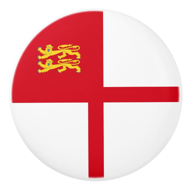 Pomo De Cerámica Bandera de Sark (Anverso)