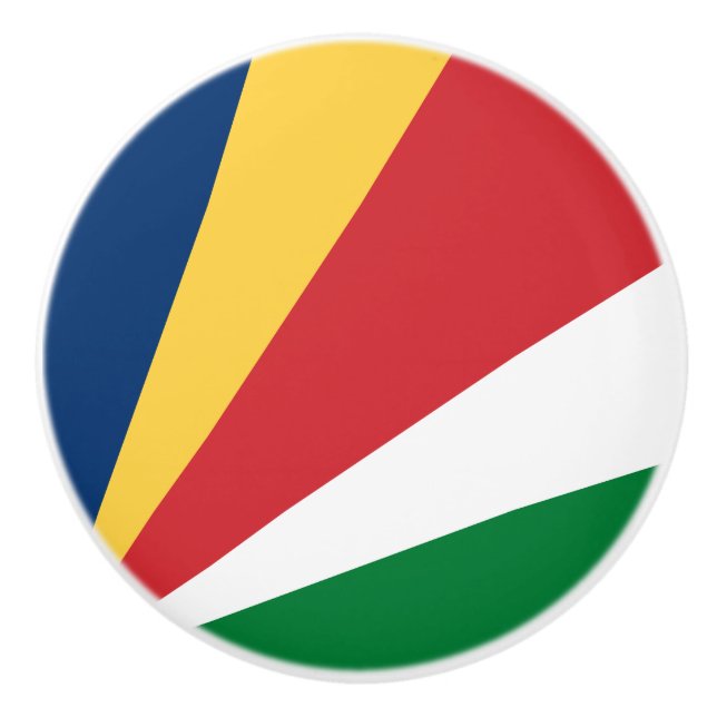 Pomo De Cerámica Bandera de Seychelles (Anverso)