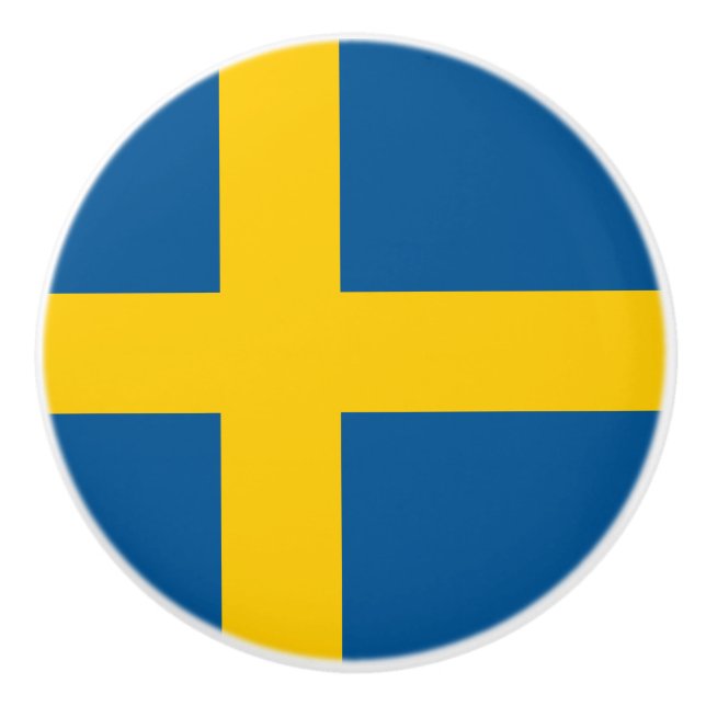 Pomo De Cerámica Bandera de Suecia (Anverso)