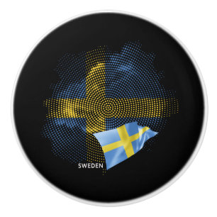 Pomo De Cerámica bandera de Suecia