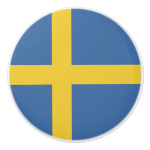Pomo De Cerámica Bandera de Suecia