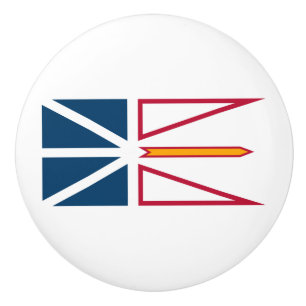 Pomo De Cerámica Bandera de Terranova y Labrador (Canadá)