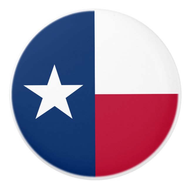 Pomo De Cerámica Bandera de Texas (Anverso)