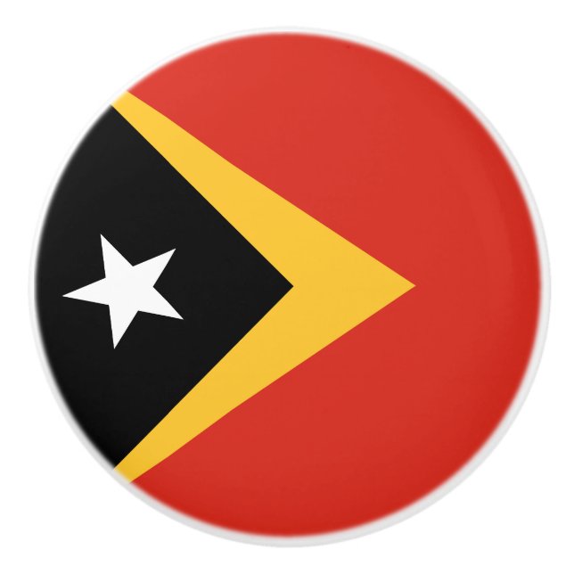 Pomo De Cerámica Bandera de Timor Oriental (Anverso)