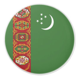 Pomo De Cerámica Bandera de Turkmenistán