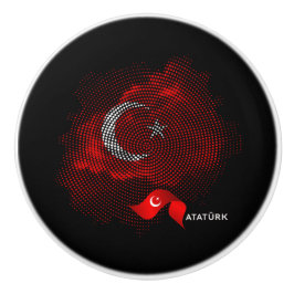 Pomo De Cerámica Bandera de Turquía