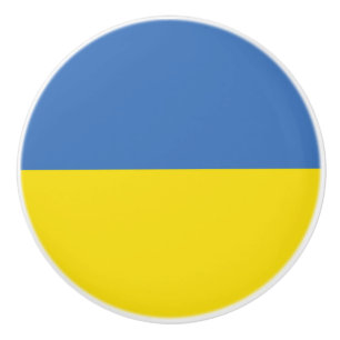 Pomo De Cerámica Bandera de Ucrania, ucraniano Slava Ukraini Слава