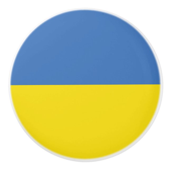 Pomo De Cerámica Bandera de Ucrania, ucraniano Slava Ukraini Слава  (Anverso)