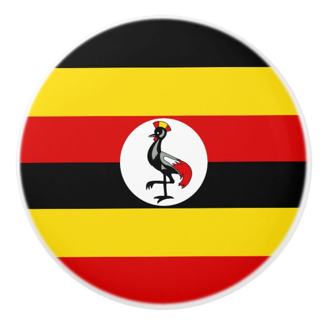 Pomo De Cerámica Bandera de Uganda (Anverso)
