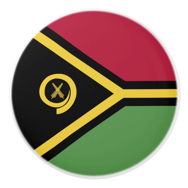 Pomo De Cerámica Bandera de Vanuatu (Anverso)