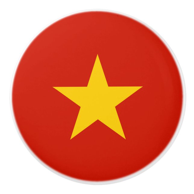 Pomo De Cerámica Bandera de Vietnam (Anverso)