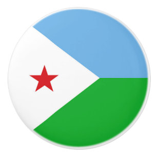Pomo De Cerámica Bandera de Yibuti