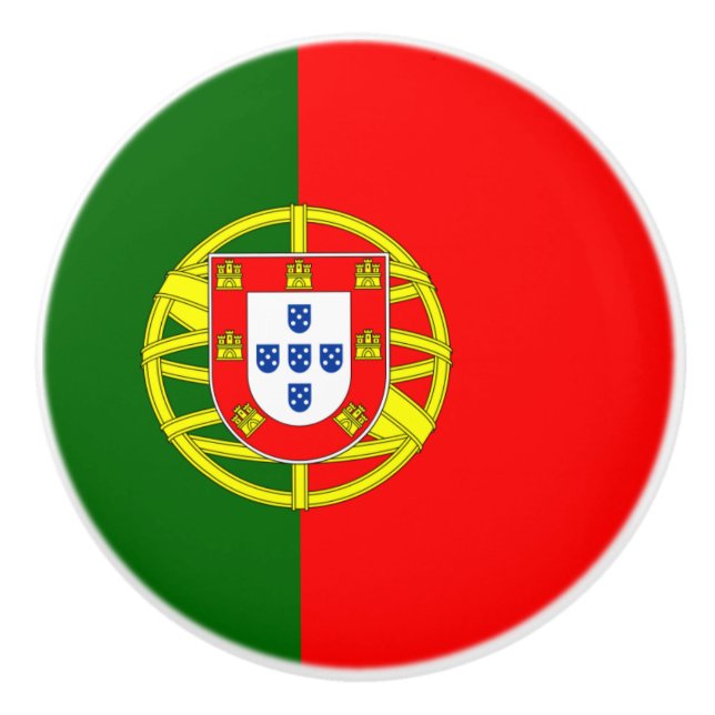 Pomo De Cerámica Bandera del botón de cerámica de Portugal (Anverso)