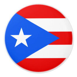 Pomo De Cerámica Bandera del botón de Puerto Rico