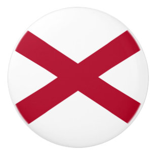 Pomo De Cerámica Bandera del estado de Alabama