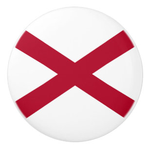 Pomo De Cerámica Bandera del estado de Alabama